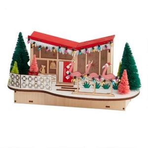 World Market Mid Century Modern House LED Light Up Christmas Decor